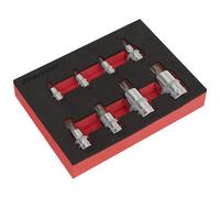 Sealey Sealey AK6241 8 piece Spline Socket Bit Set 1/4", 3/8" & 1/2" Drive