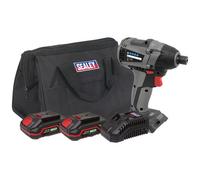 Sealey Sealey CP20VIDXKIT Brushless Impact Driver Kit 1/4" Hex 20V - (2 Batteries, Charger & Bag)