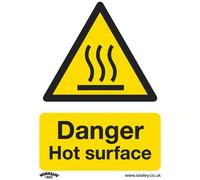 Worksafe Warning Safety Sign - Danger Hot Surface - Self-Adhesive Vinyl