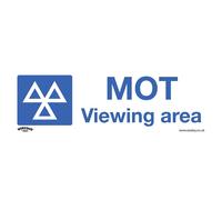 Sealey Self Adhesive Vinyl MOT Viewing Area Sign 300mm 100mm Standard