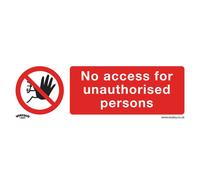 Worksafe Prohibition Safety Sign - No Access - Self-Adhesive Vinyl - Pack of 10