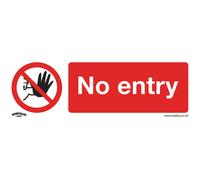 Sealey SS14V1 Prohibition Safety Sign - No Entry - Self-Adhesive Vinyl