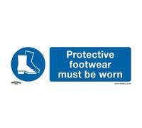 Sealey Self Adhesive Vinyl Protective Footwear Sign Pack of 10 300mm 100mm Standard