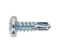 Sealey Self Drilling Screw 4.2 X 13mm Pan Head Phillips Zinc D7504N Pack Of 100