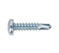 Sealey Self Drilling Screws D7504N Pan Head Phillips Zinc Plated 4.2mm x 19mm Pack of 100