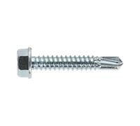 Sealey Self Drilling Screw 6.3 x 38mm Hex Head Zinc DIN 7504K Pack of 100 - SDHX
