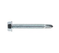 Sealey Self Drilling Screw 6.3 x 50mm Hex Head Zinc DIN 7504K Pack of 100 - SDHX