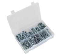 Sealey Self-Drilling Screw Assortment 410Pc Hex Head Zinc Ab061Sdh