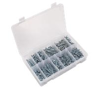 Sealey Self-Tapping Screw Assortment AB065STCP 600pc Countersunk Pozi Zinc
