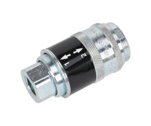 Sealey Self-Venting Release System Coupling Body Female 1/4"BSP Workshop Safety
