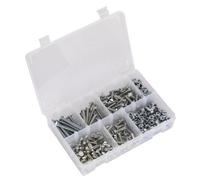 Sealey High Tensile Set Screw, Nut and Washer Assortment M6 Pack of 408
