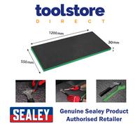 Sealey SF30G 1200 x 550 x 30mm Easy Peel Shadow Foam Green/Black