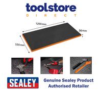 Sealey SF50OR Easy Peel Shadow Foam® Orange/Black 1200 X 550 X 50Mm