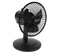 Sealey SFF6USB 3-Speed Oscillating USB Desk Fan 6"