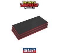 Sealey Easy Peel Shadow Foam® SFPK50R - 50mm Red/Black - Pack of 3
