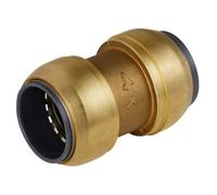Sealey Sharkbite Straight Connector 22mm Brass For Aluminium Pipe Sba22Sc