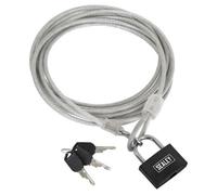 Sealey Shgcl3 Motorcycle Cable Lock 3M