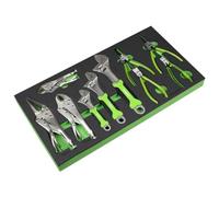 Siegen Tool Tray with Adjustable Wrench and Pliers Set - 10 Piece