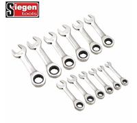 Sealey Siegen 12 Stubby Ratchet Combination Open End Spanner Se,. 8-19mm, S0633