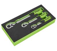 Siegen Extendable Ratchet Wrench Set 3Pc
