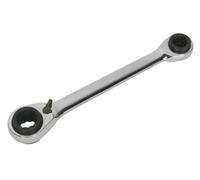 Sealey S0983 Metric 4-In-1 Reversible Ratchet Ring Spanner, Silver