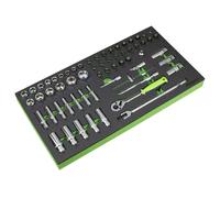 Siegen by Sealey 62pc 3/8" Sq Drive Socket Set with Tool Tray - S01270
