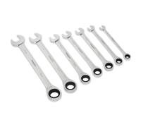 Sealey Siegen Combination Ratchet Spanner Set With Tool Tray 7Pc