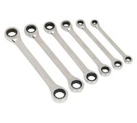 Sealey Siegen Double End Ratchet Ring Spanner Set 6Pc S0636