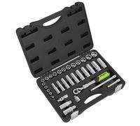 Siegen 34 Piece 3/8" Drive Socket Set with Extendable Ratchet 3/8"
