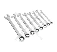 Sealey Siegen Imperial Combination Ratchet Spanner Set 8pc