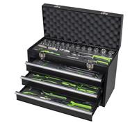 Sealey Siegen Portable Tool Chest 3 Drawer With 98 Pieces Tool Kit 1/4" 1/2" Tools