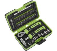 Sealey Siegen Socket & Bit Set 1/4"Sq Drive 38pc