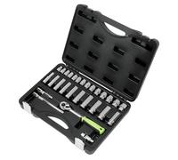 Sealey Siegen Socket Set 3/8" Dr 28 Pce Set Std & Deep Sockets In Case