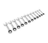 Sealey Siegen Stubby Combination Ratchet Spanner Set In Eva Foam Tray 12Pc