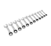 Sealey Stubby Combination Ratchet Spanner Set Siegen S0633 – 12pc in EVA Foam Tray