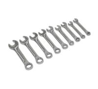 Sealey S01157 Stubby Combination Spanner Set 9Pc - Metric