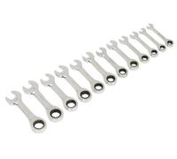 Sealey Stubby Combination Ratchet Spanner Set Siegen S0633 – 12pc in EVA Foam Tray
