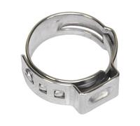 Sealey Single Ear O Clips 25 Pieces Stainless Steel 13.2mm - 15.7mm Ocse1315