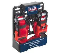 Sealey Slide Ratchet Tie Down Straps 32mm 3m 1200kg