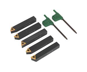 Sealey SM3025CS1 5 Piece 10 mm Indexable Lathe Turning Tool Set