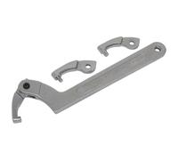 Sealey SMC2L Adjustable C Spanner - Hook & Pin Wrench Set 4pc 51-121mm