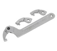 Sealey SMC2M Adjustable C Spanner - Hook & Pin Wrench Set 4Pc 32-76Mm