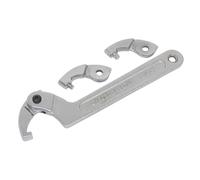 Sealey SMC2M Adjustable C-Spanner Hook & Pin Wrench Set 32-76mm 4pc