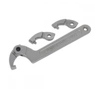 Sealey SMC2M Adjustable C Spanner - Hook & Pin Wrench Set 4Pc 32-76Mm