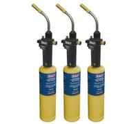 Sealey Smgkit03 Brazing & Soldering Mapp Gas Torch & Mapp Cylinder - Pack Of 3