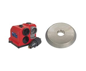 Sealey SMS2008 Drill Bit Sharpener, Bench Mounting, 80W, 173mm x 235mm x 196mm, Red & SMS2008.10 Grinding Wheel for SMS2008, Silver