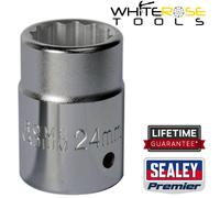 Sealey Socket 24mm 3/4"Sq Drive Premier WallDrive® Garage Workshop Automotive