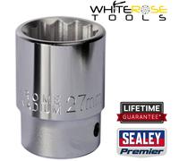 Sealey Socket 27mm 3/4"Sq Drive Premier WallDrive® Garage Automotive Workshop
