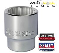 Sealey Socket 36mm 3/4"Sq Drive Premier WallDrive® Garage Automotive Workshop