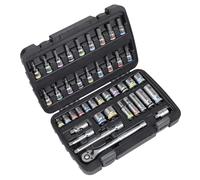 Sealey Socket And Socket Bit Set 3/8"Sq Drive 42pc With Hex & Torx AK7915